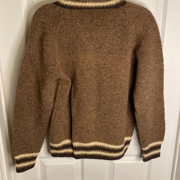 Cottage Craft Tweeds & Yarns 100% Wool Fisherman Sweater Size S - Picture 7 of 8